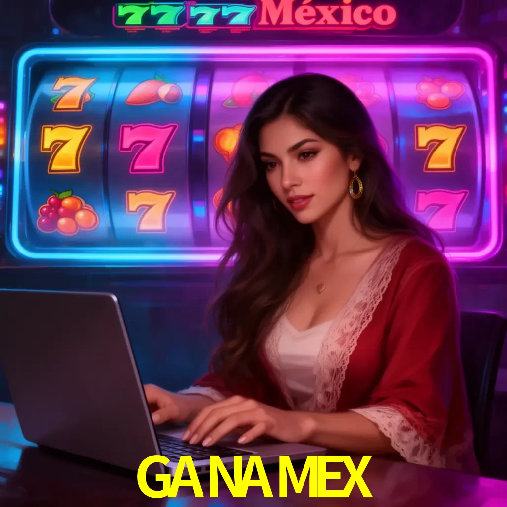 GANAMEX Slots - tragamonedas, RTP y control Tragamonedas GANAMEX con símbolos, saldo móvil y reglas de apuesta visibles